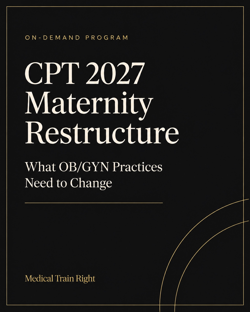 CPT 2027 Maternity Restructure cover